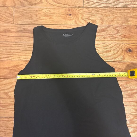 Athleta Focused Essence Semi Fit Tank Womens Small Black Workout Activewear - Picture 8 of 8